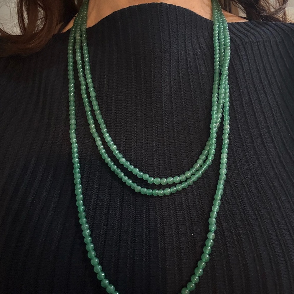 Green Aventurine Beaded Necklace and Earring Set - Picture 8 of 9